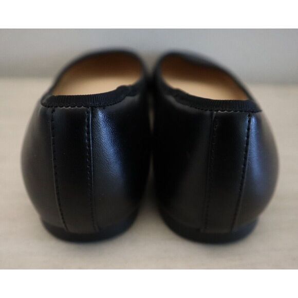 Nine West Women Sz 10M Black Teland Slip-On Cap Toe Ballet Flats - Picture 3 of 8